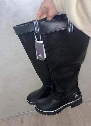 Чоботи жіночі beverly hills polo club в чорному кольорі 41 розмір