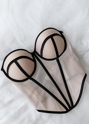 Корсет бежевий