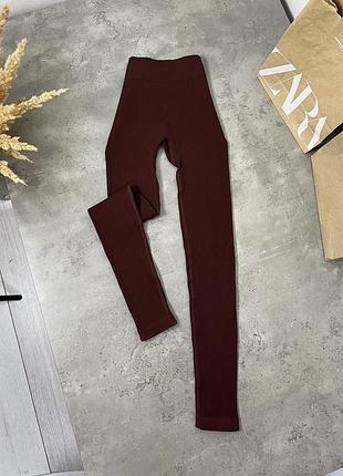 Шоколадні лосіни в рубчик