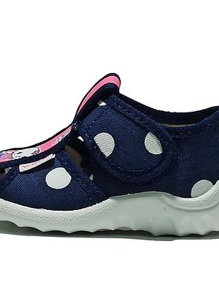 Тапочки капчики текстильные ортопедические валди waldi для девочки садика сменки маша 21-273 фото