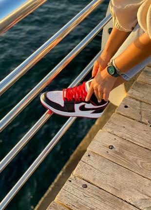 Nike air jordan 1 retro red/black     🆕шикарные кроссовки найк🆕купить наложенный платёж8 фото