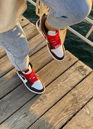 Nike air jordan 1 retro red/black     🆕шикарные кроссовки найк🆕купить наложенный платёж4 фото