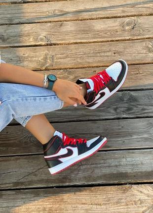 Nike air jordan 1 retro red/black     🆕шикарные кроссовки найк🆕купить наложенный платёж9 фото