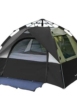 Намет автоматичний тримісний 2 на 2 (м) кемпінговий туристичний lu-016b чорний