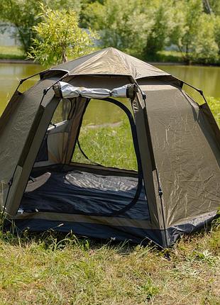 Намет автоматичний 3 місний 240×210×130 (см) кемпінговий з тентом туристичний палатка camping lugi lu-020