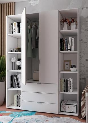 Комплект шаф для одягу doros гелар (3 шт.) 153,9х49,5х203,4 см білий (drs-011173)