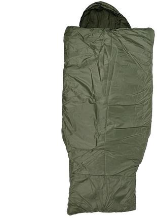 Спальный мешок с капюшоном 2.10х90 флис олива