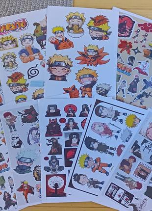 Стикерпак (не прорезной) наруто naruto а6 набор 10 шт (25898)