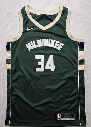 Баскетбольна майка nike bucks giannis antetokounmpo icon edition swingman jersey