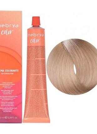 Крем-краска для волос inebrya сolor 12/1 платиновый блонд экстра пепельный с содержанием аммиака, 100 мл