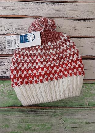 Классная вязаная теплая шапка