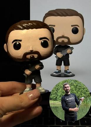 Персональна фігурка у стилі funko за вашим фото. однотонна, підготовлена до самостійного розмальовування.