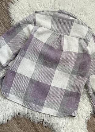 Детская теплая рубашка клетка не zara 2
