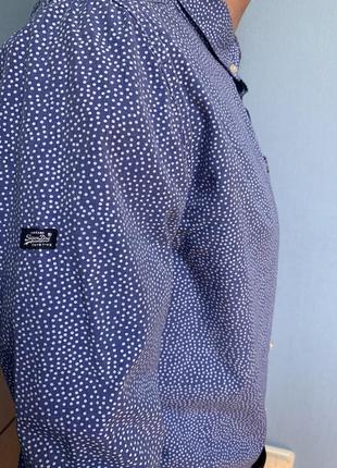 Мужская рубашка superdry в белую точку