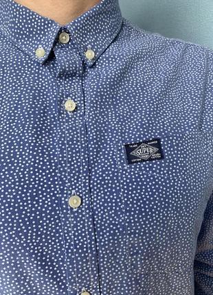 Мужская рубашка superdry в белую точку