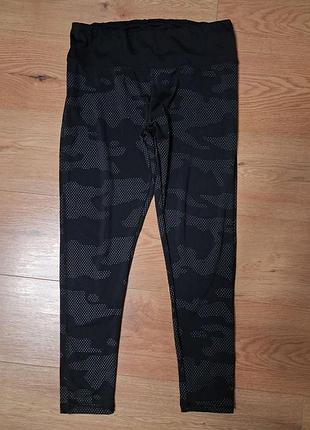 Леггинсы подштанники термо мужские спортивные черные, размер m - l