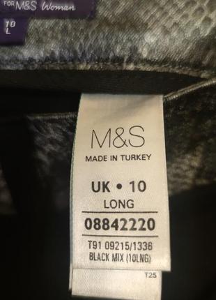 Женские черные джинсы с вставками marks & spencer 10/м5 фото