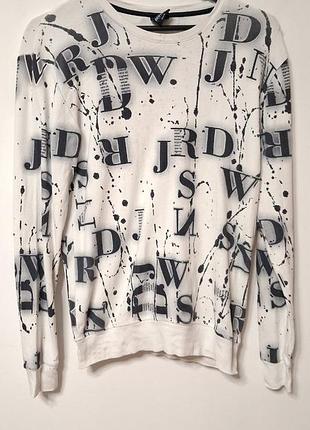 Толстовка реглан кофта белая мужская regular redway, размер s - m.