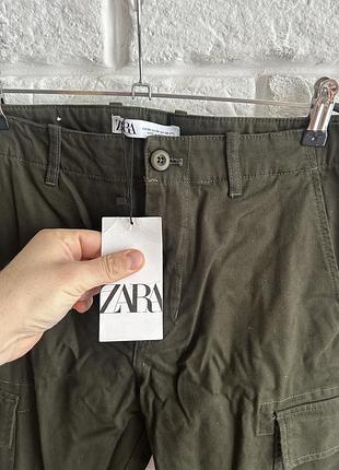 Нові зелені карго штани zara