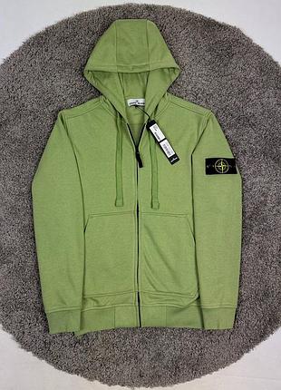 Зіп-худі stone island світло-зелений
