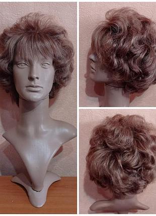 Парик натуральные светло-русые волосы, leon (гонконг).