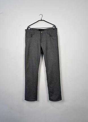 Чоловічі брюки corneliani id gray 100% wool trousers pants men's size it 54 us 38 made in italy