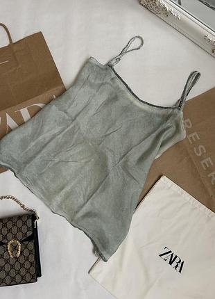 Топ на брителях 100% silk nile.