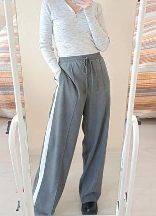 Широкие стильные брюки от nicole farhi, люкс