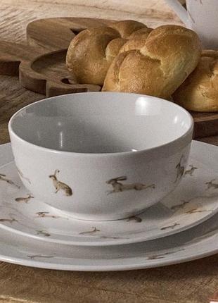 Порцеляновий посуд пасхальний кролик