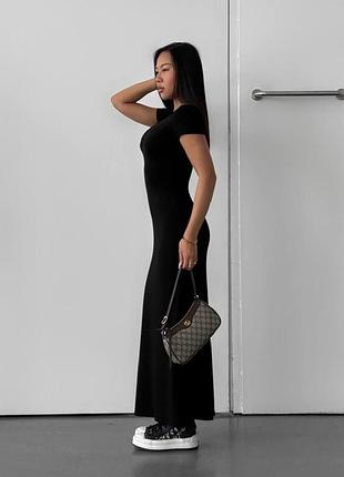 Довга сукня з еластичної віскози длинное платье 2