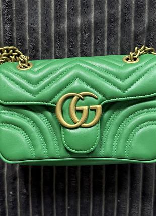 Зелена брендова сумка