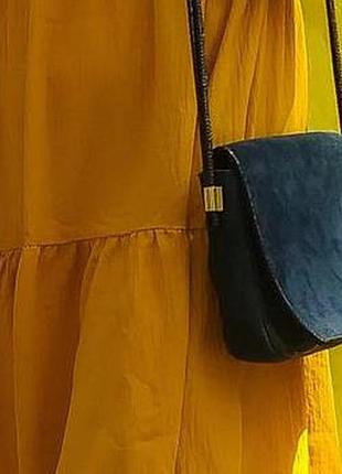 Замшевая сумка сине-зеленого цвета baldinini