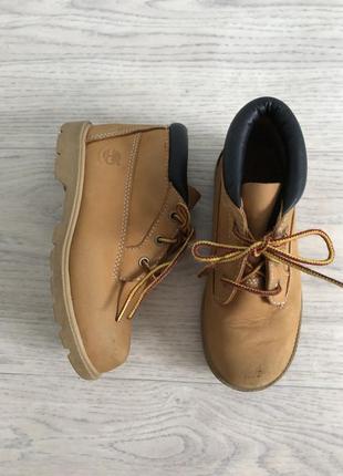 Кожаные деми ботинки timberland{ оригинал},рыжие,коричневые