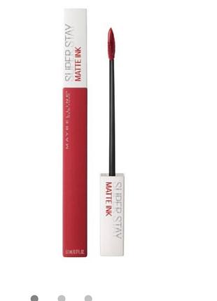 Жидкая помада для губ maybelline new york super stay matte тон 20 pioneer мейбелин блеск красная помада