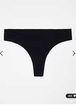 Бесшовные невесомые невидимые черные трусики трусы стринги из микрофибры вторая кожа! asos