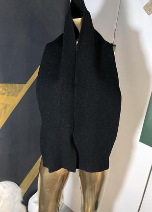 Базовий чорний шарф унісекс вовна