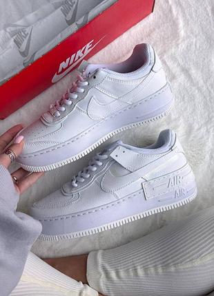 Кроссовки nike air force shadow triple white