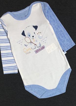 Боді з довгим рукавом "dog", бавовна тм "caramell" (80 см)