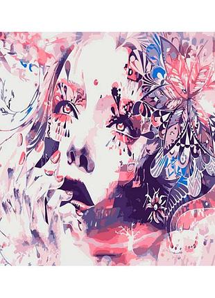 Картина по номерам цветочный портрет strateg 40х50 см dy141