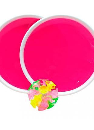Игра с липучкой 2 тарелки и мячик cl2478_pink