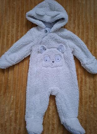 Комбінезон дитячій демісезон  primark baby білий 3-6 місяців teddy