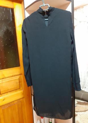 Чорна сукня вільного крою7 фото