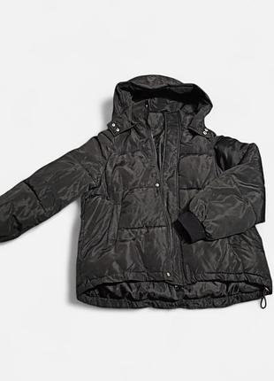 Черная куртка дута пуфер пуховик дутик