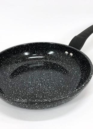 Сковорода unique un-5135 24 см. устойчивая к царапинам и сколам сковорода, с антипригарным покрытием