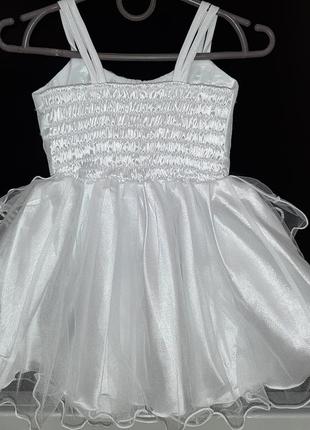 Шикарне ошатне білосніжне плаття на маленьку р. 68-76-86-929 фото