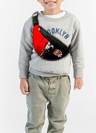 Сумка-бананка детская цифровой цирк "digital circus", 32х15см, сумка для мальчика через плечо (00215)