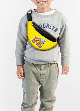 Сумка-бананка "animal crossing new horizons" з принтом, 32х15см, дитяча, молодіжна (00032)