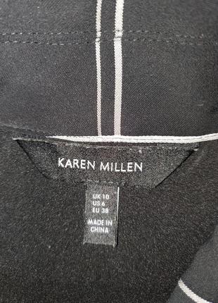 Шикарное трендовое платье в клетку с широким поясом karen millen8 фото