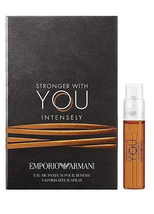 Парфюмированная вода для мужчин giorgio armani emporio armani stronger with you intensely 1.2 мл. пробник