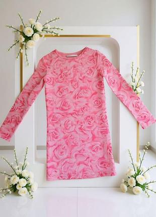 Cукня в троянди "george"🩷 на 7-8 р. ( 122/128)